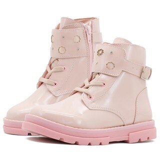 Foto 1 | Foto 1 | Botas Para Niña Charol Rosa Moda Chunky Suela Cosida Rosa Claro