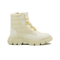 Bota Karsten Antiderrapante Para Niña Con Brillo 22-26 Beige