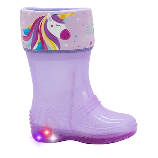 Foto 3 | Foto 3 | Bota Lluvia Para Niña Bubble Gummers Unicornio Con Luces Lila