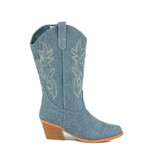 Botas Vaqueras Moda Casual Para Niña Creek-15k Azul Petroleo