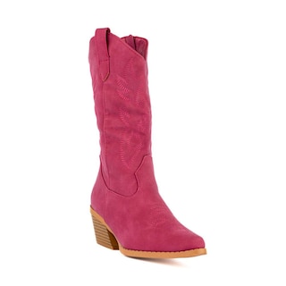 Foto 2 | Foto 2 | Botas Vaqueras Moda Casual Para Niña Creek-15k Fucsia