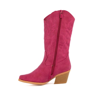 Foto 3 | Foto 3 | Botas Vaqueras Moda Casual Para Niña Creek-15k Fucsia