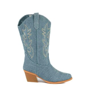 Foto 1 | Foto 1 | Botas Vaqueras Moda Casual Para Niña Creek-15k Azul Petroleo
