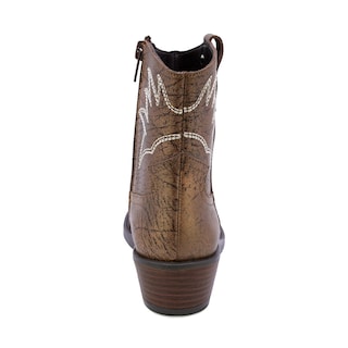 Foto 4 | Foto 4 | Botines Coqueta Para Niña De Piel Color Bronce Mirta Con Diseño Western