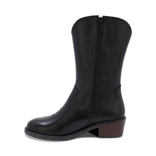 Foto 5 | Foto 5 | Botas Coqueta Para Niña De Piel Color Negro Mirta Con Diseño Western Y Bordado Tono A Tono