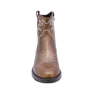 Foto 3 | Foto 3 | Botines Coqueta Para Niña De Piel Color Bronce Mirta Con Diseño Western