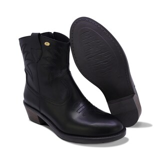 Foto 6 | Foto 6 | Botines Coqueta Para Niña De Piel Color Negro Mirta Con Diseño Western