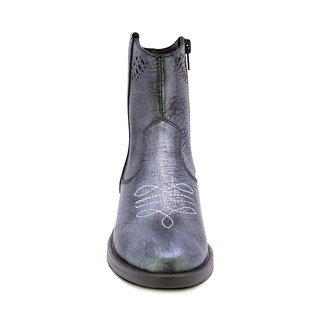 Foto 3 | Foto 3 | Botines Coqueta Para Niña De Piel Color Gris Metálico Mirta Con Diseño Western Y Detalles Calados