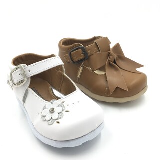 Foto 1 | Foto 1 | Dúo Zapatos Tobogán 1 Par Camel y 1 Par Blanco para Niña