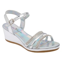 Sandalia Dianne Monzetti Plateada para Niña