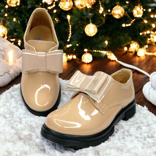 Foto 2 | Foto 2 | Zapato Para Niña Ajuste Con Resorte Con Flores Piel Beige Las Cuatas