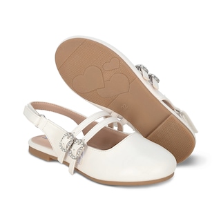 Foto 6 | Foto 6 | Balerina Para Niña Coqueta 202100-b Color Blanco Con Ajuste De Hebilla