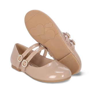 Foto 6 | Foto 6 | Balerina Para Niña Coqueta 202102-l Color Beige Con Ajuste Doble De Hebilla