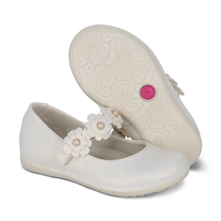 Foto 6 | Foto 6 | Balerina De Niña Color Perla 123205-y Con Detalles Y Ajuste Velcro