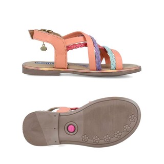 Foto 5 | Foto 5 | Sandalias Huaraches Coqueta 112516-n Naranja Niña Casual Sintético