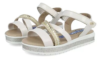 Foto 4 | Foto 4 | Sandalias Huaraches Coqueta 112314-l Beige Niña Casual Charol