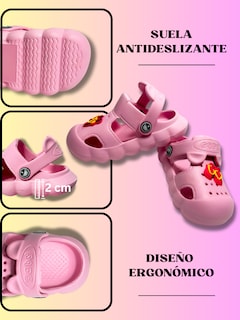 Foto 7 | Foto 7 | Sandalias Para Niña Ligersa Y Antideslizantes Eva Sand-1024 Color Rosa Con Pines Decorativos