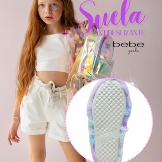 Foto 8 | Foto 8 | Pantuflas Marca Bebe Girls! Original, Sandalias Acolchadas