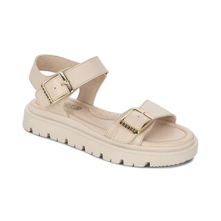 Foto 1 | Foto 1 | Sandalia Para Niña Coqueta 112800-l Color Beige Con Doble Ajuste De Hebilla