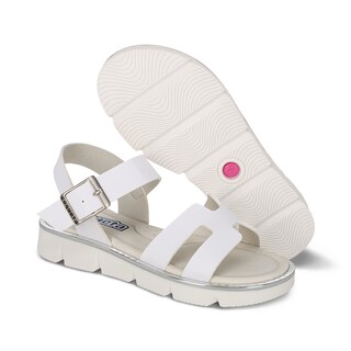 Foto 6 | Foto 6 | Sandalia Para Niña Coqueta 112900-b Color Blanco Con Ajuste De Hebilla