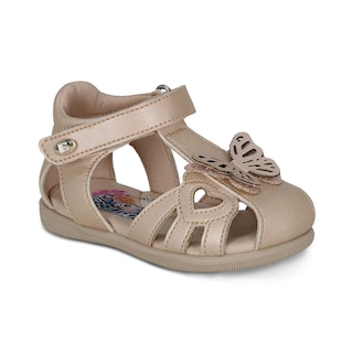 Foto 1 | Foto 1 | Sandalia Para Niña Coqueta 973020-l Color Beige Con Ajuste Velcro Y Detalles