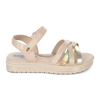 Foto 2 | Foto 2 | Sandalia Casual Para Niña Coqueta Color Oro 112300-o Con Ajuste Velcro