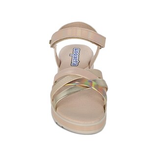 Foto 3 | Foto 3 | Sandalia Casual Para Niña Coqueta Color Oro 112300-o Con Ajuste Velcro