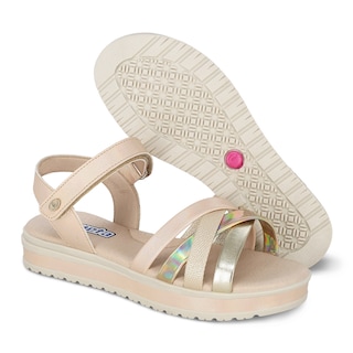 Foto 6 | Foto 6 | Sandalia Casual Para Niña Coqueta Color Oro 112300-o Con Ajuste Velcro