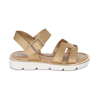 Foto 2 | Foto 2 | Sandalia Para Niña Coqueta 112900-s Color Oro Con Ajuste De Hebilla