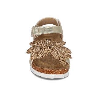 Foto 3 | Foto 3 | Sandalia Para Niña Coqueta 200101-s Color Oro Con Detalles Y Ajuste Velcro
