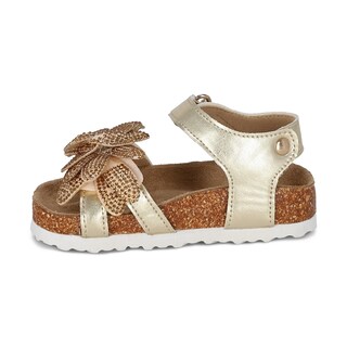Foto 5 | Foto 5 | Sandalia Para Niña Coqueta 200101-s Color Oro Con Detalles Y Ajuste Velcro