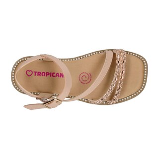 Foto 8 | Foto 8 | Sandalias Tropicana Beige Casual para Niña