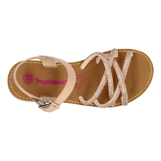 Foto 7 | Foto 7 | Sandalias Tropicana Beige Brilloso Casual para Niña