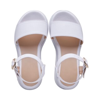 Foto 1 | Foto 1 | Sandalia Calzado Watanabe Color Blanco Niña Plana Satín