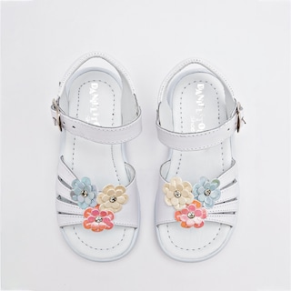 Foto 2 | Foto 2 | Danielitos Shoes Sandalia Para Niña Blanco Multicolor Cod.133334
