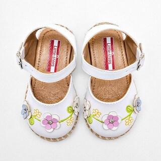 Foto 2 | Foto 2 | Little-steps Sandalia Para Bebé Niña Blanco Multicolor Cod.132414