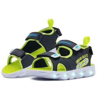 Foto 1 | Foto 1 | Sandalia Con Luces Para Niño Bubble Gummers Negro/ Verde Negro