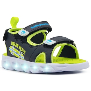 Foto 5 | Foto 5 | Sandalia Con Luces Para Niño Bubble Gummers Negro/ Verde Negro