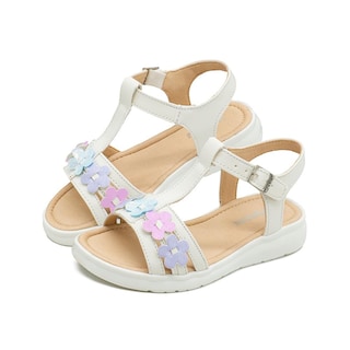 Foto 3 | Foto 3 | Sandalia Huarache Para Niña Flores Color Beige Con Broche Beige