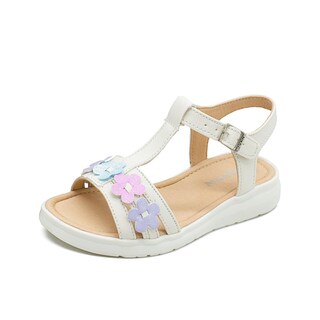 Foto 6 | Foto 6 | Sandalia Huarache Para Niña Flores Color Beige Con Broche Beige