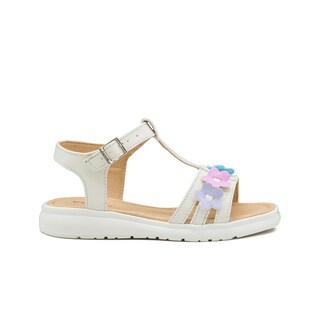 Foto 5 | Foto 5 | Sandalia Huarache Para Niña Flores Color Beige Con Broche Beige