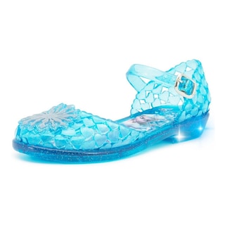 Foto 6 | Foto 6 | Sandalia Luces De Impacto Frozen Elsa Disney 13-19 Con Tacon Celeste