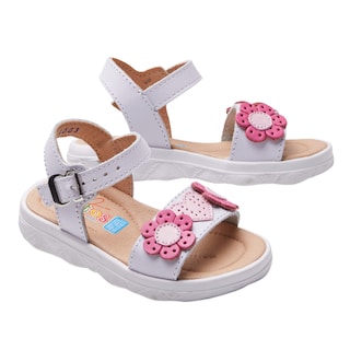 Foto 4 | Foto 4 | Sandalias Calzado Watanabe Color Blanco Niña Abiertas Flor Decorativa