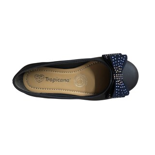 Foto 4 | Foto 4 | Zapato con Moño Pedrería color Azul Tropicana Marino para Niña