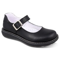 Zapato Escolar De Piel Dominiq 3491 Color Negro Para Niña