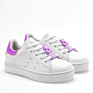 Foto 1 | Foto 1 | Moramora Tenis Urbano Para Niña Blanco Lila Cod.132566