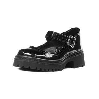 Foto 4 | Foto 4 | Zapato Escolar Para Niña Yuyin Suela Chunky Charol 18-21.5 Negro