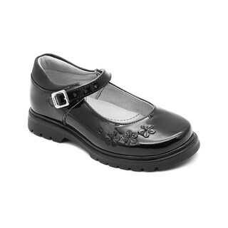 Foto 5 | Foto 5 | Zapato Escolar Para Niña Soporte Arco Hebilla Flores Negro Negro