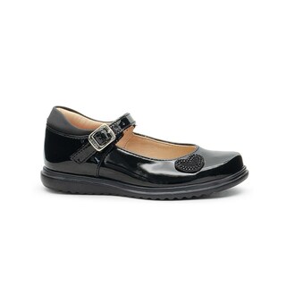Foto 4 | Foto 4 | Zapato Escolar Para Niña Yuyin Charol Negro Corazón Brillos Negro