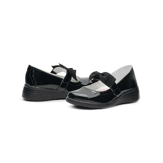 Foto 2 | Foto 2 | Zapato Escolar Para Niña Yuyin Charol Moñito Boton Antishock Negro